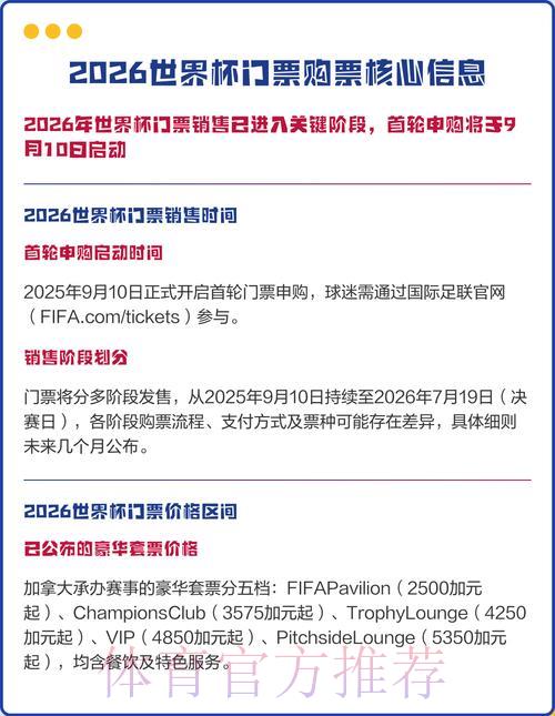 2026世界杯官方购票平台 2026世界杯官方购票平台